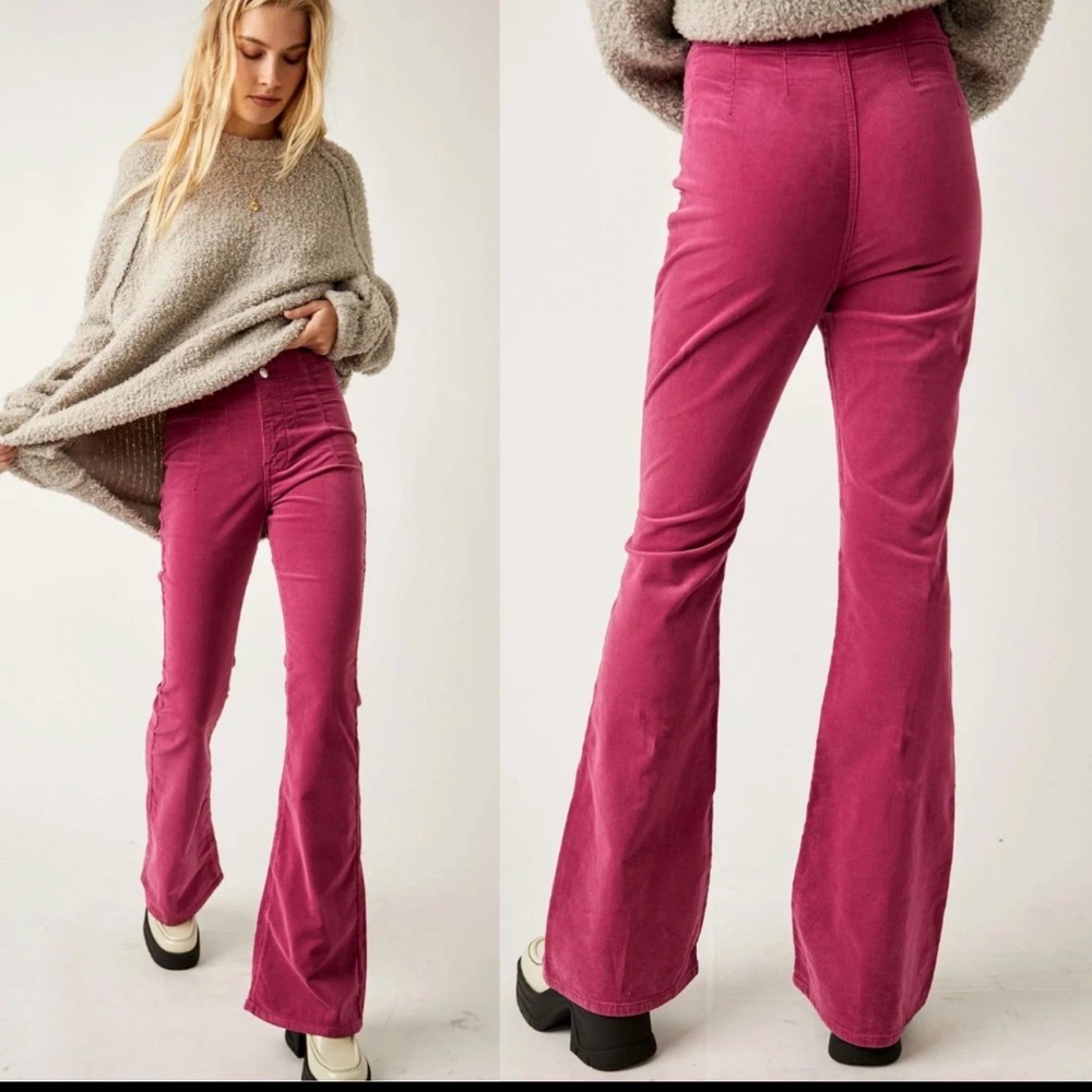 Jayde Corduroy High-rise Flare Free People Jeans Sz 28 NWT